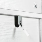 Moasis 61 Tall Over The Toilet Storage Cabinet Rack with Farmhouse Sliding Door and Metal Base
