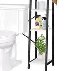 Moasis 61 Tall Over The Toilet Storage Cabinet Rack with Farmhouse Sliding Door and Metal Base