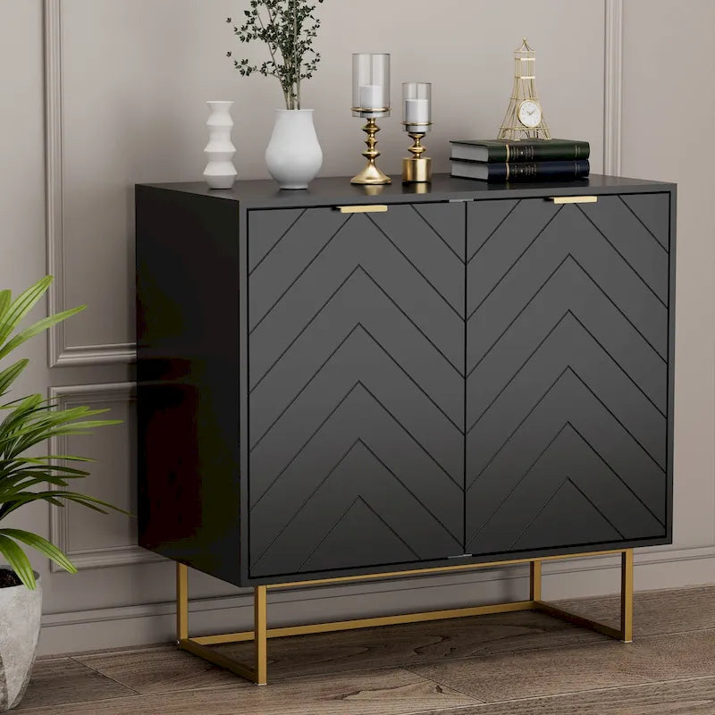 Sideboard Buffet Cabinet with Storage Adjustable Shelf Cabinet for Living Room, Kitchen