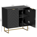 Sideboard Buffet Cabinet with Storage Adjustable Shelf Cabinet for Living Room, Kitchen
