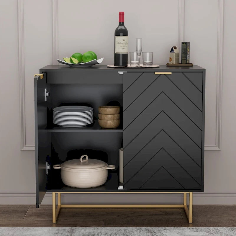 Sideboard Buffet Cabinet with Storage Adjustable Shelf Cabinet for Living Room, Kitchen