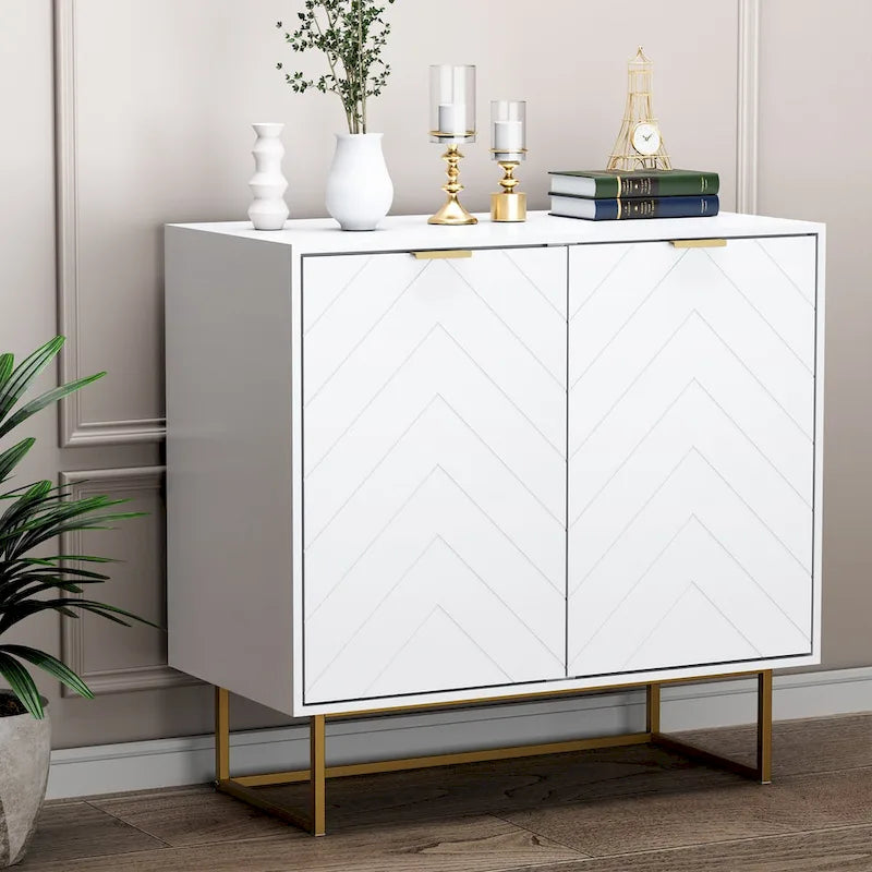 Sideboard Buffet Cabinet with Storage Adjustable Shelf Cabinet for Living Room, Kitchen