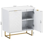 Sideboard Buffet Cabinet with Storage Adjustable Shelf Cabinet for Living Room, Kitchen