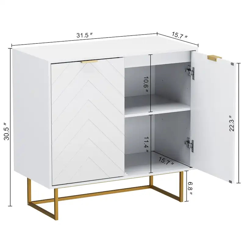 Sideboard Buffet Cabinet with Storage Adjustable Shelf Cabinet for Living Room, Kitchen