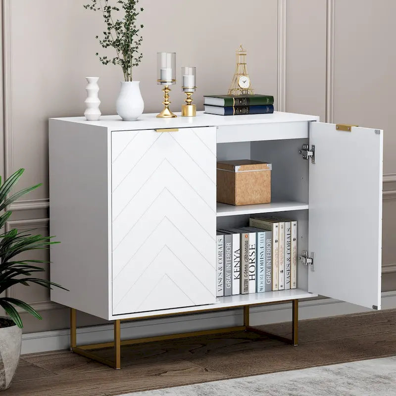 Sideboard Buffet Cabinet with Storage Adjustable Shelf Cabinet for Living Room, Kitchen