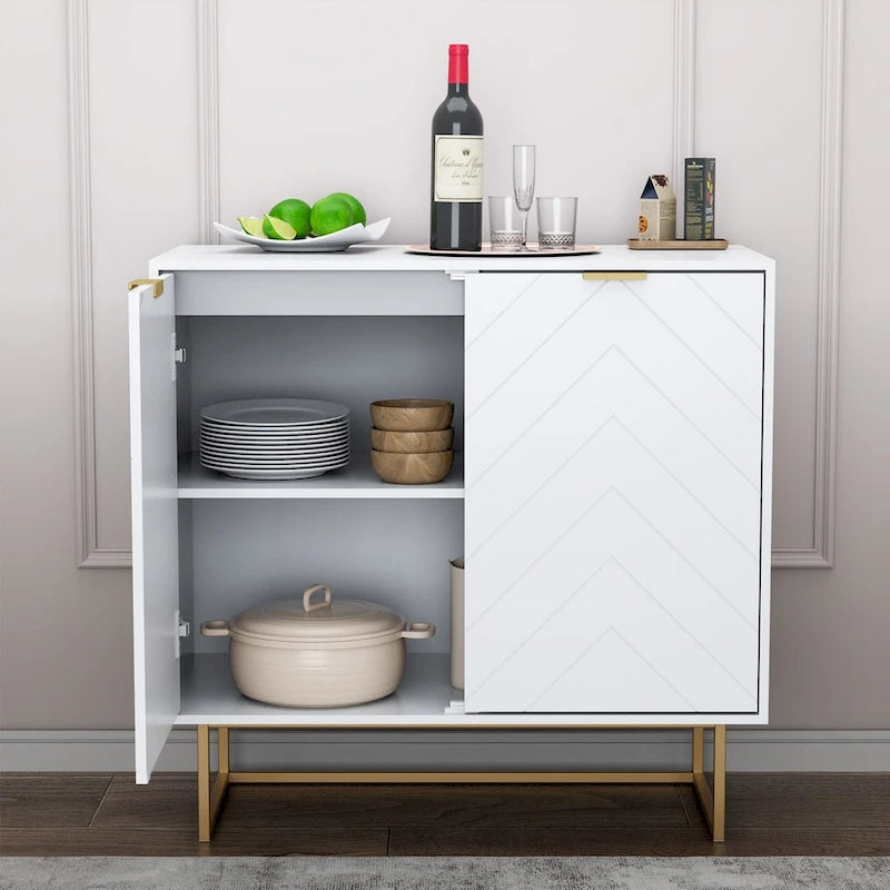 Sideboard Buffet Cabinet with Storage Adjustable Shelf Cabinet for Living Room, Kitchen