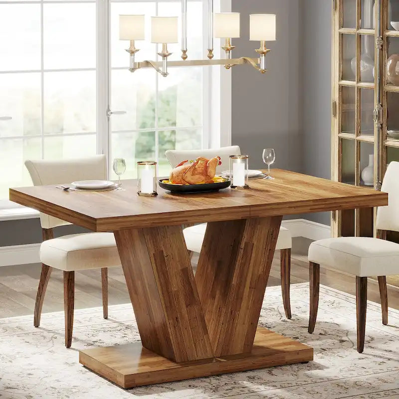 47 Farmhouse Small Rectangle Dining Table for Kitchen Dining Room