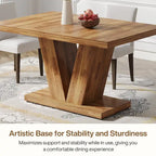 47 Farmhouse Small Rectangle Dining Table for Kitchen Dining Room