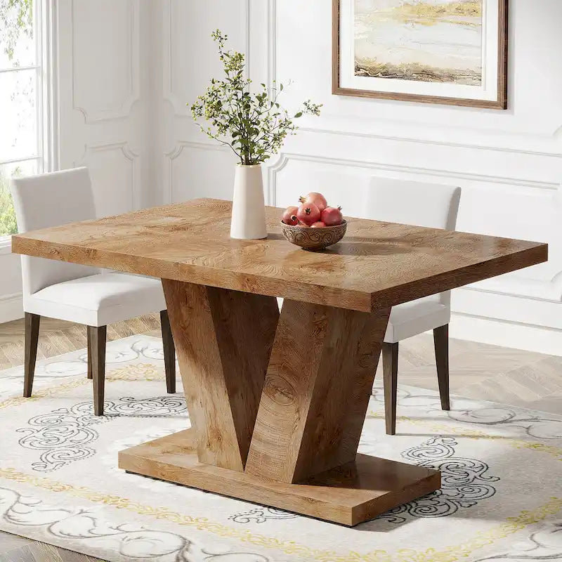47 Farmhouse Small Rectangle Dining Table for Kitchen Dining Room