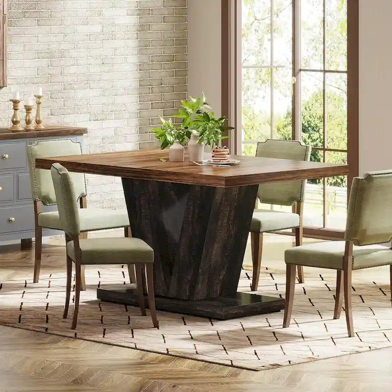 47 Farmhouse Small Rectangle Dining Table for Kitchen Dining Room