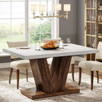 47 Farmhouse Small Rectangle Dining Table for Kitchen Dining Room