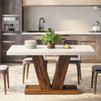 47 Farmhouse Small Rectangle Dining Table for Kitchen Dining Room