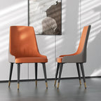 2 pieces Contemporary Leather Dining Chair - 18x19.7x32.3 inch