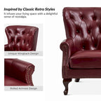 Gerhard Genuine Leather Armchair with Nailhead Trims and Removable Cushion Set of 2 by HULALA HOME
