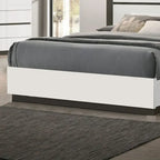 Conjira Modern White Wood 3-Piece Platform Bedroom Set (USB) by Furniture of America
