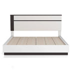 Conjira Modern White Wood 3-Piece Platform Bedroom Set (USB) by Furniture of America