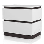 Conjira Modern White Wood 3-Piece Platform Bedroom Set (USB) by Furniture of America