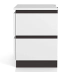 Conjira Modern White Wood 3-Piece Platform Bedroom Set (USB) by Furniture of America
