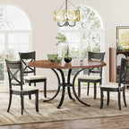47 inch Round Dining Table Circle Dining Room Table for 4 People