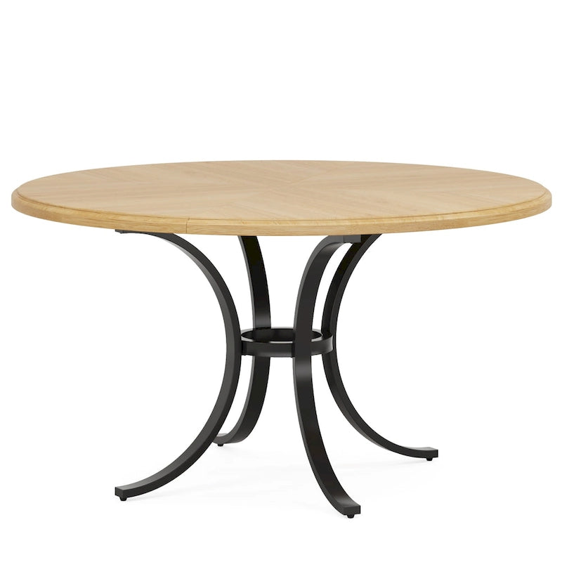 47 inch Round Dining Table Circle Dining Room Table for 4 People