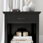 Oak Park Black Wood Queen Bed, Nightstand and Dresser by Homestyles