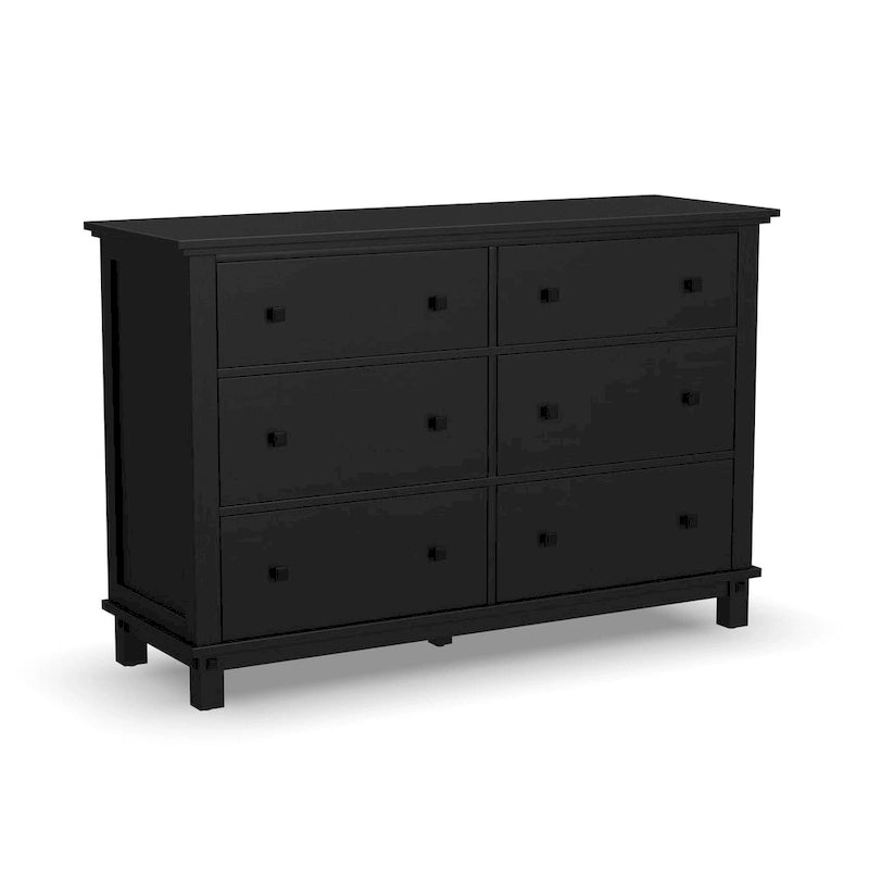 Oak Park Black Wood Queen Bed, Nightstand and Dresser by Homestyles
