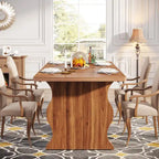 Modern Dining Table, 63 Rectangular Kitchen Table Black Dinner Table