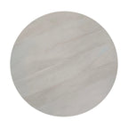 Tomas 32 Inch Coffee Table, Mango Wood Drum Top, Classic Washed White