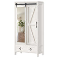 Moasis Tall and Wide Storage Cabinet with Doors and Full Length Mirror for Bathroom
