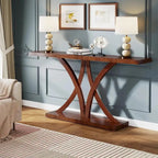 63 Farmhouse Console Table, Sofa Table Wood Entryway Table Accent Table