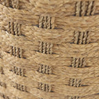 Mercana Michelle Brown Patterned Woven Seagrass Round Pouf