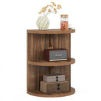 3-tier Half-round End Table, Semi-circular Side Table for Living Room