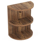 3-tier Half-round End Table, Semi-circular Side Table for Living Room