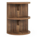 3-tier Half-round End Table, Semi-circular Side Table for Living Room