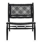 SAFAVIEH Queenie Bandelier Open Leather Weave Squared Accent Chair - 26 W x 32 D x 31 H - 26Wx31Dx31H