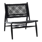 SAFAVIEH Queenie Bandelier Open Leather Weave Squared Accent Chair - 26 W x 32 D x 31 H - 26Wx31Dx31H
