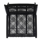 SAFAVIEH Queenie Bandelier Open Leather Weave Squared Accent Chair - 26 W x 32 D x 31 H - 26Wx31Dx31H