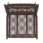SAFAVIEH Queenie Bandelier Open Leather Weave Squared Accent Chair - 26 W x 32 D x 31 H - 26Wx31Dx31H