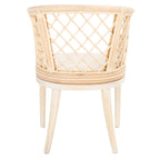 SAFAVIEH Theona Rattan Lattice Arm Chair - 22.3 W x 23 L x 31.3 H - 22Wx23Dx31H