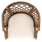 SAFAVIEH Theona Rattan Lattice Arm Chair - 22.3 W x 23 L x 31.3 H - 22Wx23Dx31H
