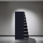 Narrow Wooden 9-Drawer Cabinet with Smooth-Glide Drawers and Top Storage Shelf
