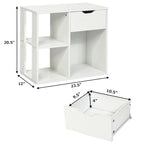 3-tier Side Table with Storage Shelf & Drawer Space - 23.5 x 12 x 20.5 (L x W x H)
