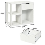3-tier Side Table with Storage Shelf & Drawer Space - 23.5 x 12 x 20.5 (L x W x H)