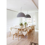 Modern Wood Dining Chair With Open Back Arm Armchair Hemp Seat For Home Restaurant Office