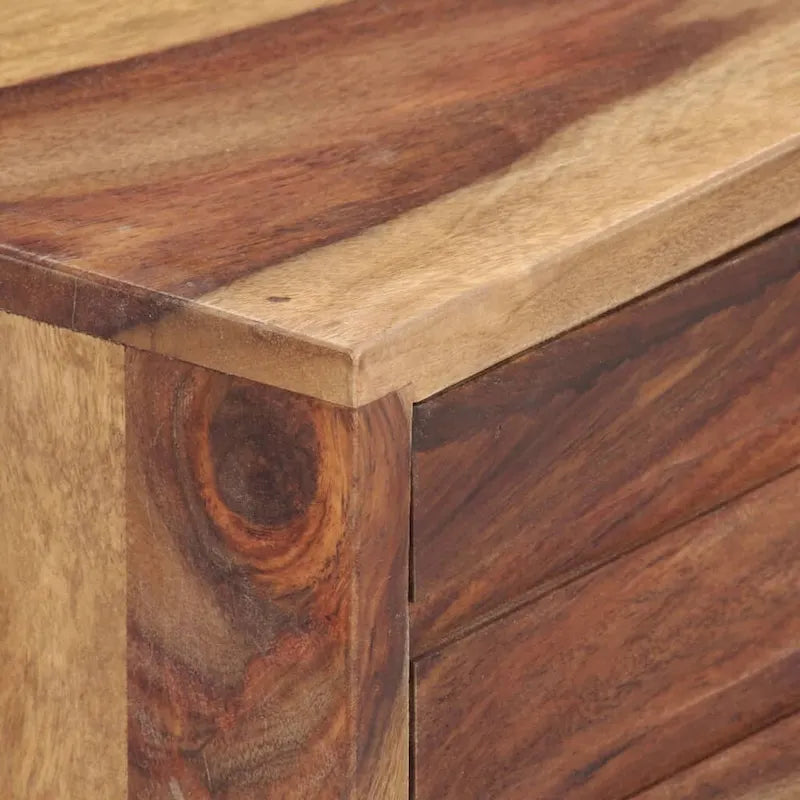 vidaXL TV Stand 55.1x11x18.5 Solid Wood Sheesham
