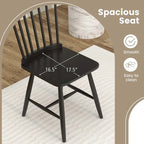 Costway Windsor Dining Chairs Set of 2 Armless Spindle Back Solid - See Details