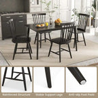 Costway Windsor Dining Chairs Set of 2 Armless Spindle Back Solid - See Details