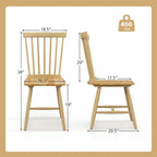 Costway Windsor Dining Chairs Set of 2 Armless Spindle Back Solid - See Details