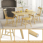 Costway Windsor Dining Chairs Set of 2 Armless Spindle Back Solid - See Details