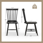 Costway Windsor Dining Chairs Set of 2 Armless Spindle Back Solid - See Details